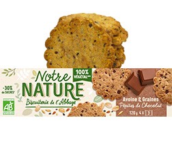 notre nature bio vegetal graines avoine chocolat